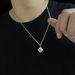 Men And Women Trendy Hip Hop Couple Sweater Chain Gift A Pair Of Engraved Lucky Smiley Dice Titanium Steel Necklace_ipsvogv.com