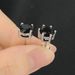 Unisex classic round single zircon men's earrings simple four claw black stone hip hop earrings hot selling jewelry_ipsvogv.com