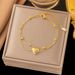 Ins Trendy Female Internet Celebrity Same Hip Hop Love Stainless Steel Double Layered Heart Pendant Bracelet For Women_ipsvogv.com