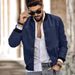 Man's clothing Suede stand collar men's button-up cardigan jacket casual trendy coat for men_ipsvogv.com