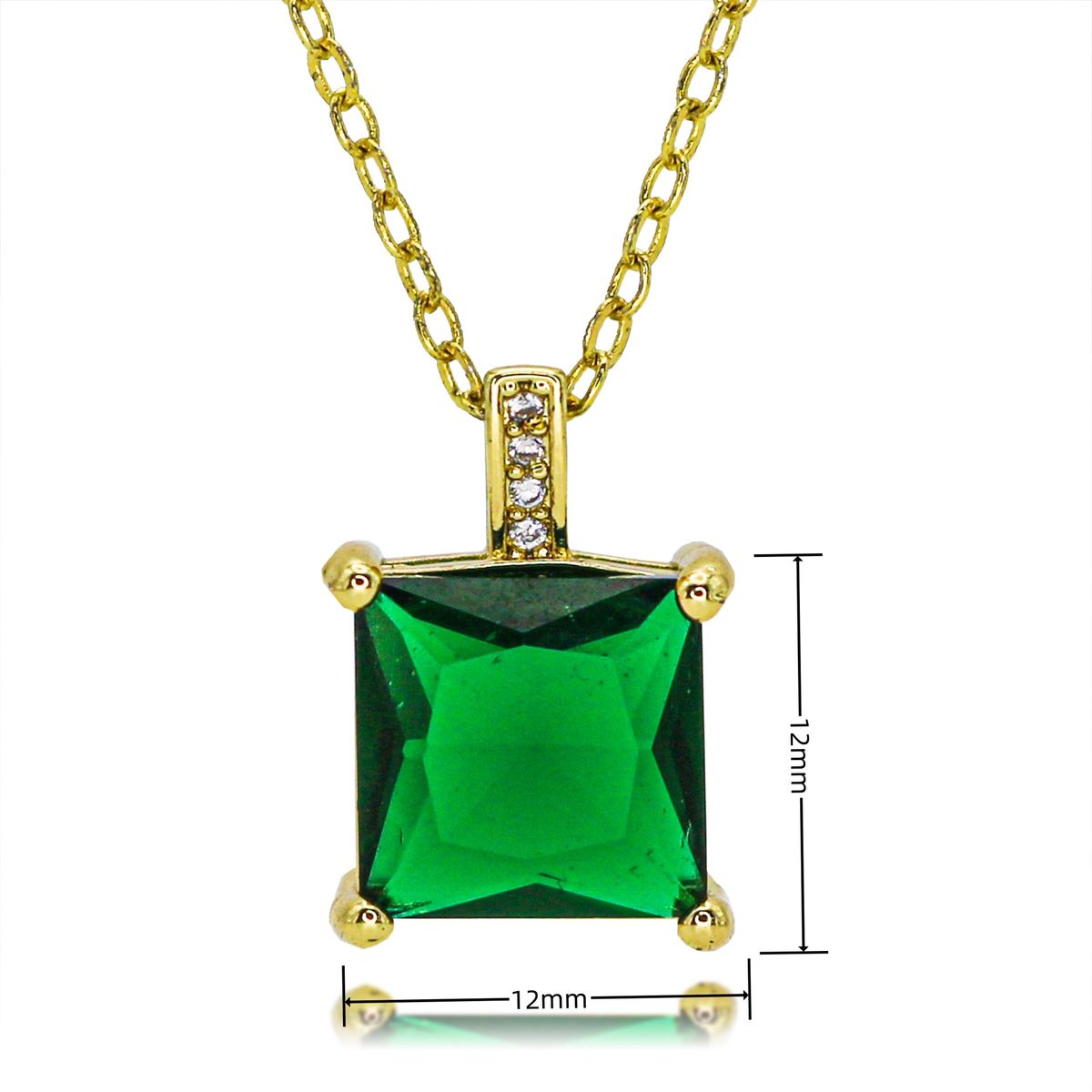 Square Zircon Necklace For Women Ins Simple Clavicle Chain Light Luxury Niche Internet Celebrity All Match Clavicle Chain_ipsvogv.com