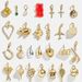 Sports Pendant Set Vacuum Gold Plated Stainless Steel Tennis Volleyball Charms DIY Unisex Jewelry_ipsvogv.com