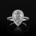 Cao Shi Creative Sparkling Water Droplet Shape Zircon Wedding Ring Women's Jewelry_ipsvogv.com