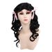 Children's Day Halloween Christmas girl performance cos princess black hair braided long curly hair_ipsvogv.com
