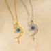 Necklace Women's New Blue Small Star Moon Niche Zircon Necklace Light Luxury High-end Design Sense Collarbone Neck Chain_ipsvogv.com