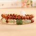 Laoshantan Landing Lotus Hetian Jade Double Loop Bracelet New Cultural Relics Buddha Beads Chinese Style Hand String_ipsvogv.com