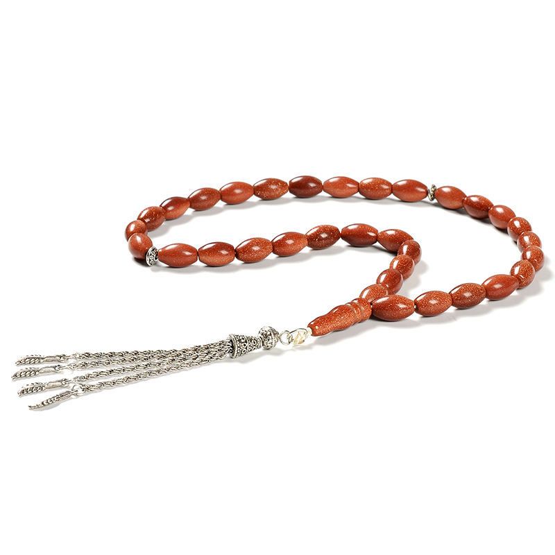 6mm X 9mm Natural Round Bead Necklace For Women Gold Sand Fine Bead Chain Fashion Bracelet For Friend_ipsvogv.com