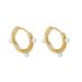 Sterg Sier Pearl Circle Ear Buckle High-grade Light Female Niche All-match Electroplated Gold-plated Earrings_ipsvogv.com