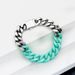 Men's Jewelry Trendy Paint Color Matching Bracelet Stainless Steel Cuban Bracelet Jewelry Niche Hip Hop Titanium Steel_ipsvogv.com