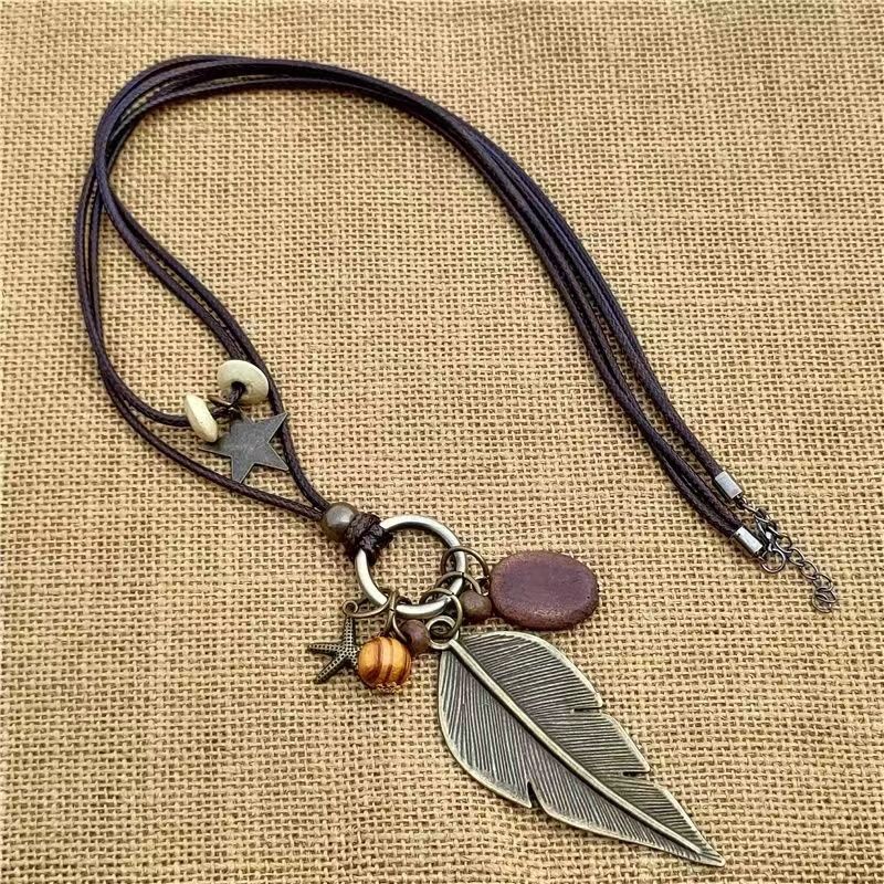 Bohemian New Chinese Style Literary Forest Ethnic Style Niche Beaded Retro Design Retro Long Necklace Pendant_ipsvogv.com