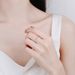 Sterling Silver Women's Moissanite Water Ripple Ring Pt950 Gold Plated Simple Hand Jewelry Straight_ipsvogv.com