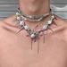 Alloy Heavy Rivet Leather Collar Dark Punk European Female Y2k Subculture Niche Design Necklace Clavicle Chain_ipsvogv.com