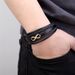 Multi layer woven leather 8-shaped stainless magnetic buckle handcrafted hot selling titanium steel bracelet_ipsvogv.com