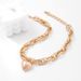 Ingemark High Quality Punk Big Heart Pendant Necklace Women Fashion Statement Chunky Heavy Chain Grunge Jewelry_ipsvogv.com
