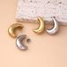 Women's Jewelry Crescent Semi Circular Hollow Earrings Glossy Geometric Simple Style Earrings Fashionable Temperament High End Earrings_ipsvogv.com