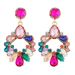 Fashionable colorful multi layer water drop earrings, charming water glass geometric shape temperament and versatile earrings_ipsvogv.com