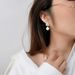 Baroque Style Pearl Earrings Exquisite Wheat Earrings Zircon Earrings Sparkling Temperament Women's Earrings_ipsvogv.com