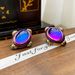 Vintage Middle Ages Geometric Colorful Glass Droplet Glaze Earrings, Elegant and Luxurious, Small Female_ipsvogv.com