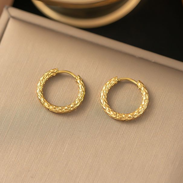 Titanium Steel With Niche Design, Circular Temperament, Simple Earrings, And Cool Style Earrings_ipsvogv.com