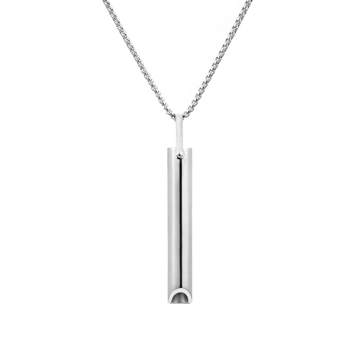 Simple Style, Hot Selling, Adjustable Breathing, Slow Pressure, Stainless Steel Pendant Necklace, Fashionable_ipsvogv.com