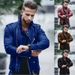 Men's autumn and winter new leather jacket with fashionable lapel zipper motorcycle leather jacket_ipsvogv.com