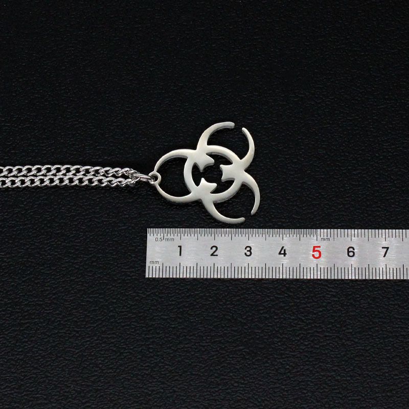 Biochemical Crisis Same Totem Pendant For Men And Women's Trendy INS Street Punk Stainless Steel Hip Hop Necklace_ipsvogv.com