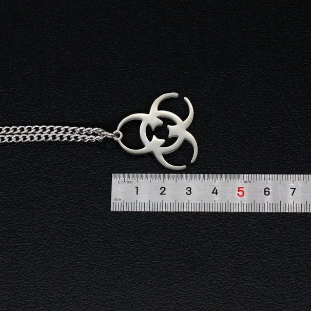 Biochemical Crisis Same Totem Pendant For Men And Women's Trendy INS Street Punk Stainless Steel Hip Hop Necklace_ipsvogv.com