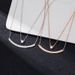 Only Double Layer Single Diamond Smile Necklace Female Element Crystal Clavicle Necklace Female_ipsvogv.com