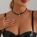 INS Light Luxury Fashion Cylindrical Glass Rice Beads Zircon Love Splicing Collarbone Chain Necklace Women_ipsvogv.com