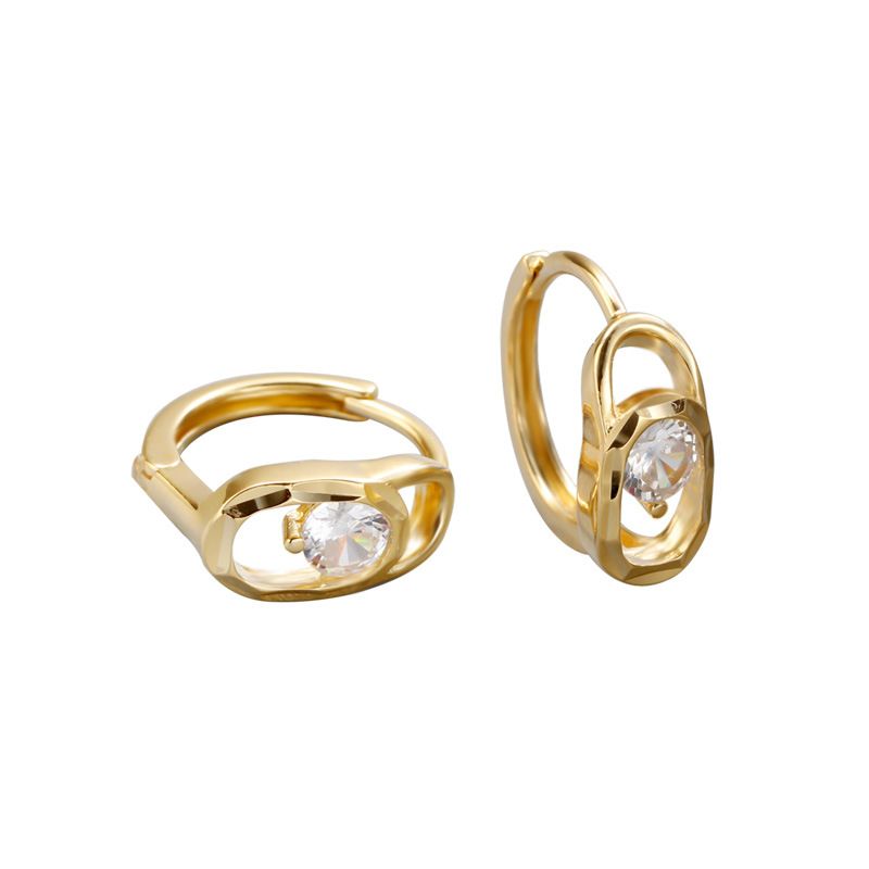 Sterling silver earrings temperament earrings women's earrings high-end sense niche design sense ins zircon inlay silver ornaments_ipsvogv.com