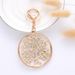 European And American Fashion Life Tree Colorful Diamond Inlaid Hollow Pendant Design Keychain Creative Exquisite Gift_ipsvogv.com
