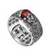 Tai Yin Wealth Attraction Pixiu Six Character Mantra Garnet Personality Auspicious And Atmospheric Vintage Creative Ring_ipsvogv.com