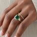 Sanjie 2025 New Internet Celebrity Women's Diamond Alloy Inlaid Green Ring Jewelry_ipsvogv.com