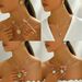 Ins Simplified Japanese and Korean Style Women's Earrings, Necklace, Jewelry Personalized Pearl Set, Drip Oil Design,_ipsvogv.com