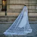 Hair Jewelry 3D Flowers Bridal Long Cathedral 1 Layer Soft Wide Veil With Comb Wedding Accessories For Bride V93_ipsvogv.com