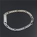 Flat Curved Tag Bracelet Stainless Steel NK Chain Fashion Simple Unisex Jewelry Customizable Engraving Accessories_ipsvogv.com
