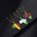 hot selling Africa map stainless steel oil drop necklace men and women fashion flag pendant jewelry_ipsvogv.com