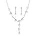 Jewelry For Women Korean And Japanese Style Natural Earrings High Gloss Rhinestone Accessories Pearl Necklace Two-Piece Set_ipsvogv.com
