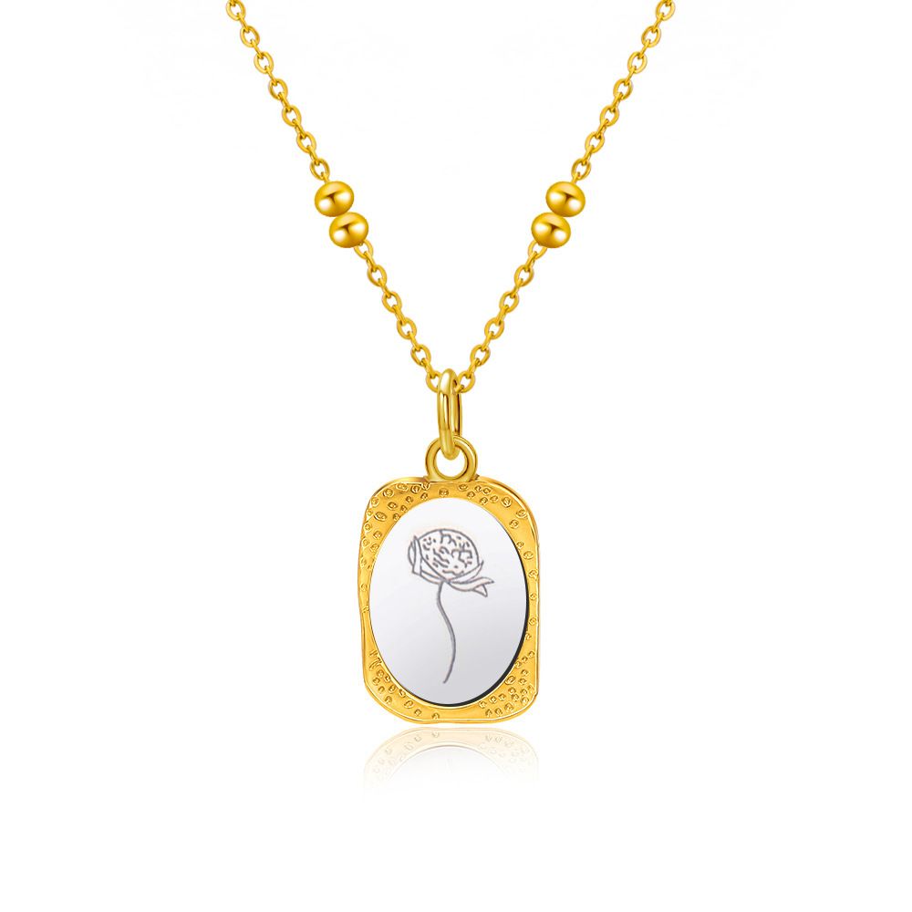 Magic Mirror Rose Flower Necklace - Stainless Steel Floral Pendant Jewelry For Women_ipsvogv.com