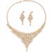 2024 Necklace Earrings Diamond Jewelry High-end Wedding Dress Evening Gown Accessories Two-piece Set_ipsvogv.com