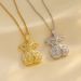 High-end design sense niche machine bear necklace pendant trendy versatile hip hop sweet cool light luxury niche clavicle chain_ipsvogv.com
