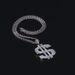 Wholesale Men's Euro Alphabet Punk Exaggerated Gold Silver Foreign Trade Jewelry Pendants, Necklaces, Hip Hop_ipsvogv.com