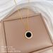 【 Full Body Titanium Steel 】 Round Agate Temperament And Personality Are Extremely Simple. Real Gold Necklace In The_ipsvogv.com