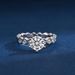 New Honeycomb 1 Carat Moissanite White Copper Ring Wedding Proposal Couple_ipsvogv.com