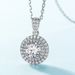 Global brilliant moissanite pendant necklace S925 silver full of shining colored gemstone pendant light luxury_ipsvogv.com