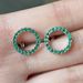 Cao Shi Korean version ins cool Earrings temperament hollow circle Zircon Earrings Fashion full diamond earrings_ipsvogv.com