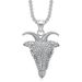 New Hot-Selling Hip-Hop Jewelry Titanium Steel Gold-Plated Full Diamond Mustache Pendant Necklace_ipsvogv.com