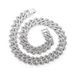 Hip Hop Full Diamond Cuban Chain Necklace Personalized Street Dance Motorcycle Men's Cool Accessories Jewelry 20mm Wide_ipsvogv.com