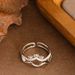 Light Luxury Fashionable Double-layer Diamond Inlaid Zircon Couple's Open Ring, Women's Color Does Not Fade, Simple And_ipsvogv.com