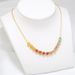 Light Luxury With Colored Diamond Bracelet Necklace, Elegant And Beautiful Heart-shaped Peach Heart Jewelry Set_ipsvogv.com